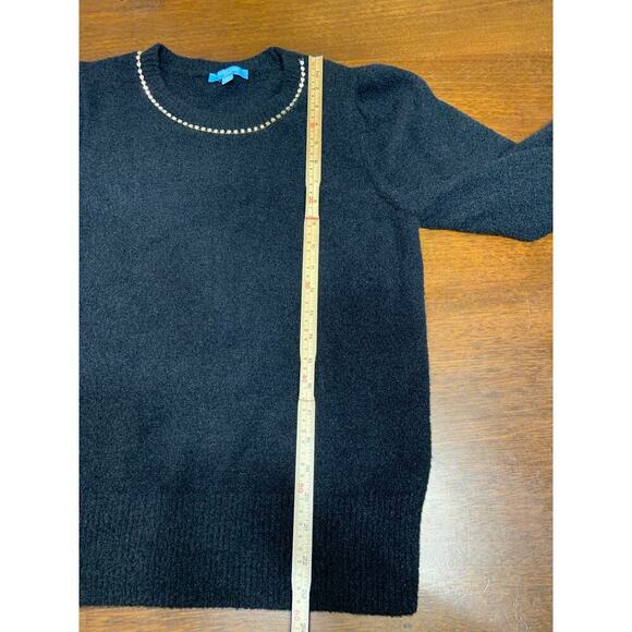 Draper James Classy Preppy Academia Pullover Sweater Women Medium Black Neutral - Picture 5 of 10